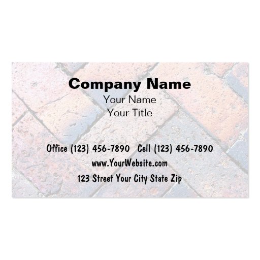 Brick Paving Business Cards (front side)
