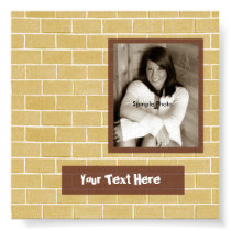 Brick Photo Graduation Autograph Poster posters by partypassion Brick Photo Graduation Autograph Poster posters