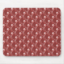 Brick Red Fancy Swirls Mousepad