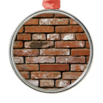 Brick Wall Background Christmas Tree Ornament