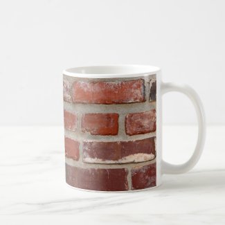 Brick wall brick texture customize the words mugs
