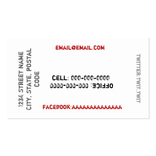 brick wall business card (back side)