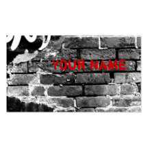 brick wall business card