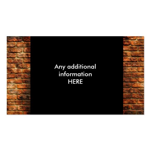 Brick Wall Business Card (back side)