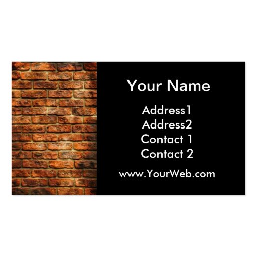 Brick Wall Business Card (front side)