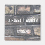 Brick wall date magnets