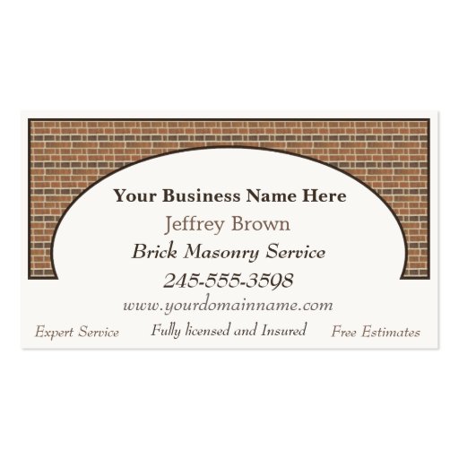 Brick Wall Framed Business Cards (front side)