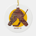 Brick Wall Goalie Christmas Tree Ornaments