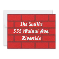 Brick Wall Invite invitations by gopherus Brick Wall Invite invitations