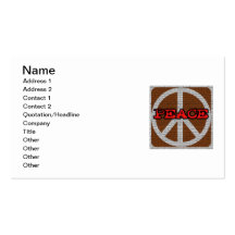 Brick Wall Peace T-shirts and Gifts Business Card Template