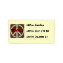Brick Wall Peace T-shirts and Gifts Custom Address Label