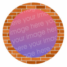 brick wall photo frame cut outs