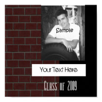 Brick Wall Photo Graduation Autograph Poster posters by partypassion Brick Wall Photo Graduation Autograph Poster posters
