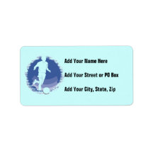 Brick Wall Soccer T-shirts and Gifts Personalized Address Label