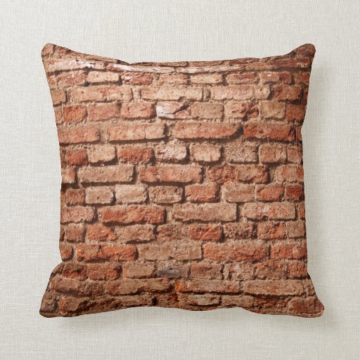 Brick wall throw pillow Zazzle