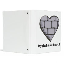 brick wall typical male heart 3 ring binders