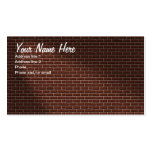 BRICK WALL WITH LIGHT BUSINESS CARDS