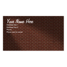 BRICK WALL WITH LIGHT BUSINESS CARDS