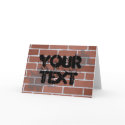 brick wall, YOUR TEXT cards by customize_it brick wall, YOUR TEXT cards