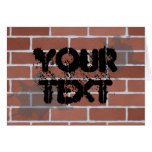 brick wall, YOUR TEXT cards