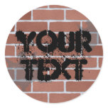 brick wall, YOUR TEXT stickers