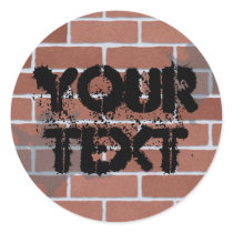 brick wall, YOUR TEXT stickers by customize_it brick wall, YOUR TEXT stickers