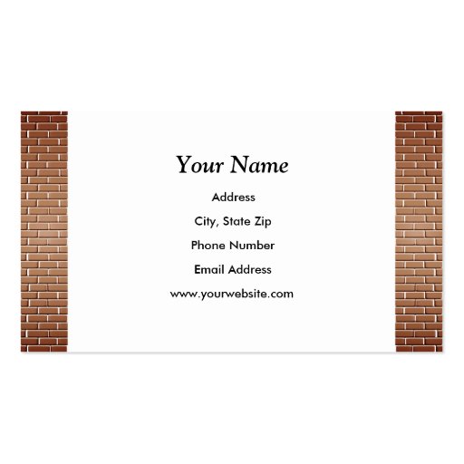 Brick Walls Business Cards (front side)