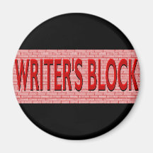Brick Writer's Block Fridge Magnet