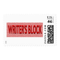 Brick Writer's Block Postage Stamp