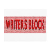 Brick Writer's Block postcards
