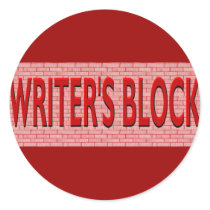 Brick Writer's Block stickers