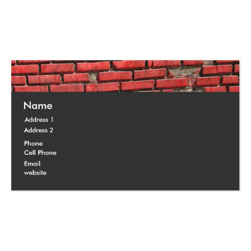 Bricks Business Card (front side)