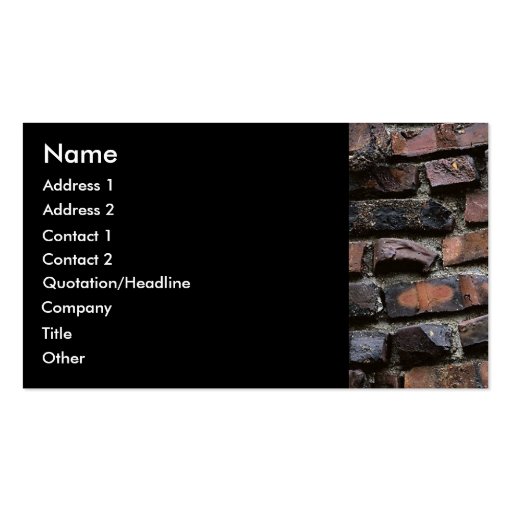 Bricks & Cement or mortar 2 Business Card (front side)