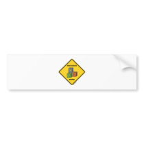 Bricoleur Inside (Building Blocks Warning Sign) Bumper Sticker