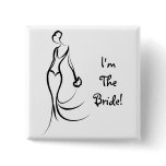 Bridal Accessory-I'm The Bride Pin buttons
