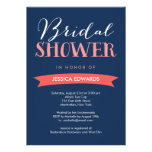 Bridal Banner Bridal Shower Invitation - Navy invitations