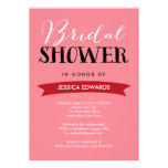 Bridal Banner Bridal Shower Invitation - Pink invitations