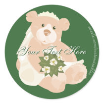 Bridal Bear Stickers by Customizables Bridal Bear Stickers