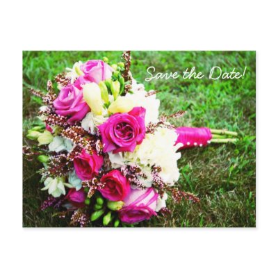 Bridal Bouquet Save The Date Postcards