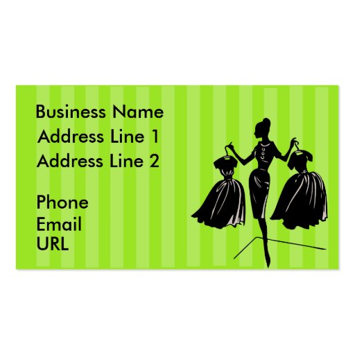 Bridal Boutique Business Cards (front side)