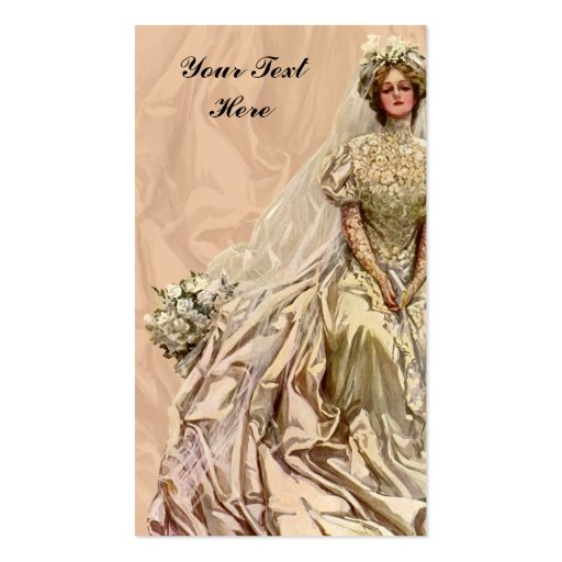 Bridal Boutique, Wedding Dress, Seamstress Business Cards (back side)