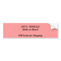 Bridal Bumper Sticker bumper stickers