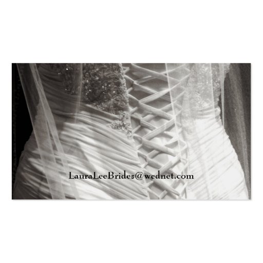 Bridal Business Card - Black & White (back side)