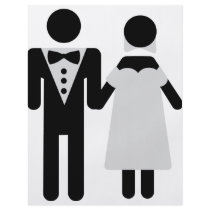 bridal couple icon flyers