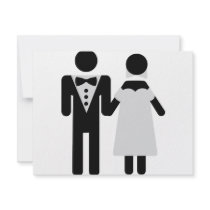 bridal couple icon invitations