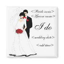 Bridal Couple magnets