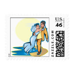 Bridal Couple On Beach postage
