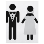 bridal couple symbol full color flyer