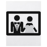 bridal couple with frame icon full color flyer