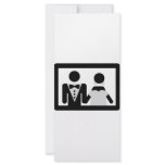 bridal couple with frame icon rack cards